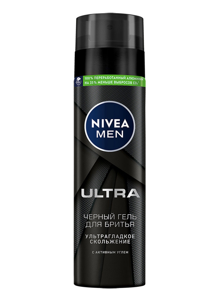 Гель д/бритья мужской Nivea Ultra черный 200мл