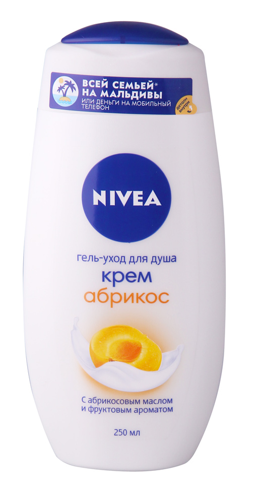 Гель-уход д/душа Nivea крем абрикос 250мл