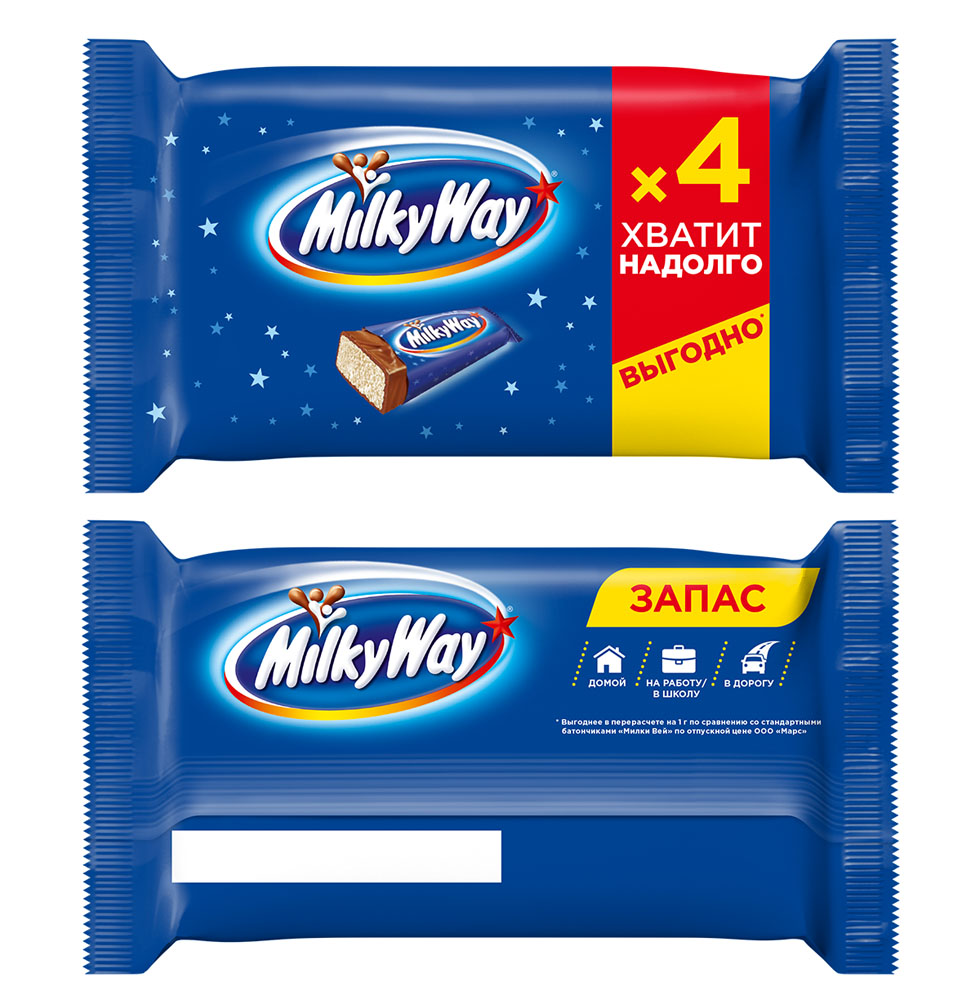 Батончик шоколадный Milky Way с суфле упак 4шт х 26г