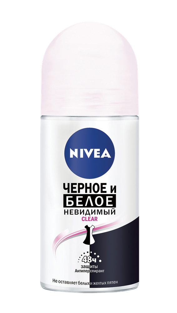 Дезодорант ролик женский Nivea Clear Невидимая защита д/черного и белого 50мл