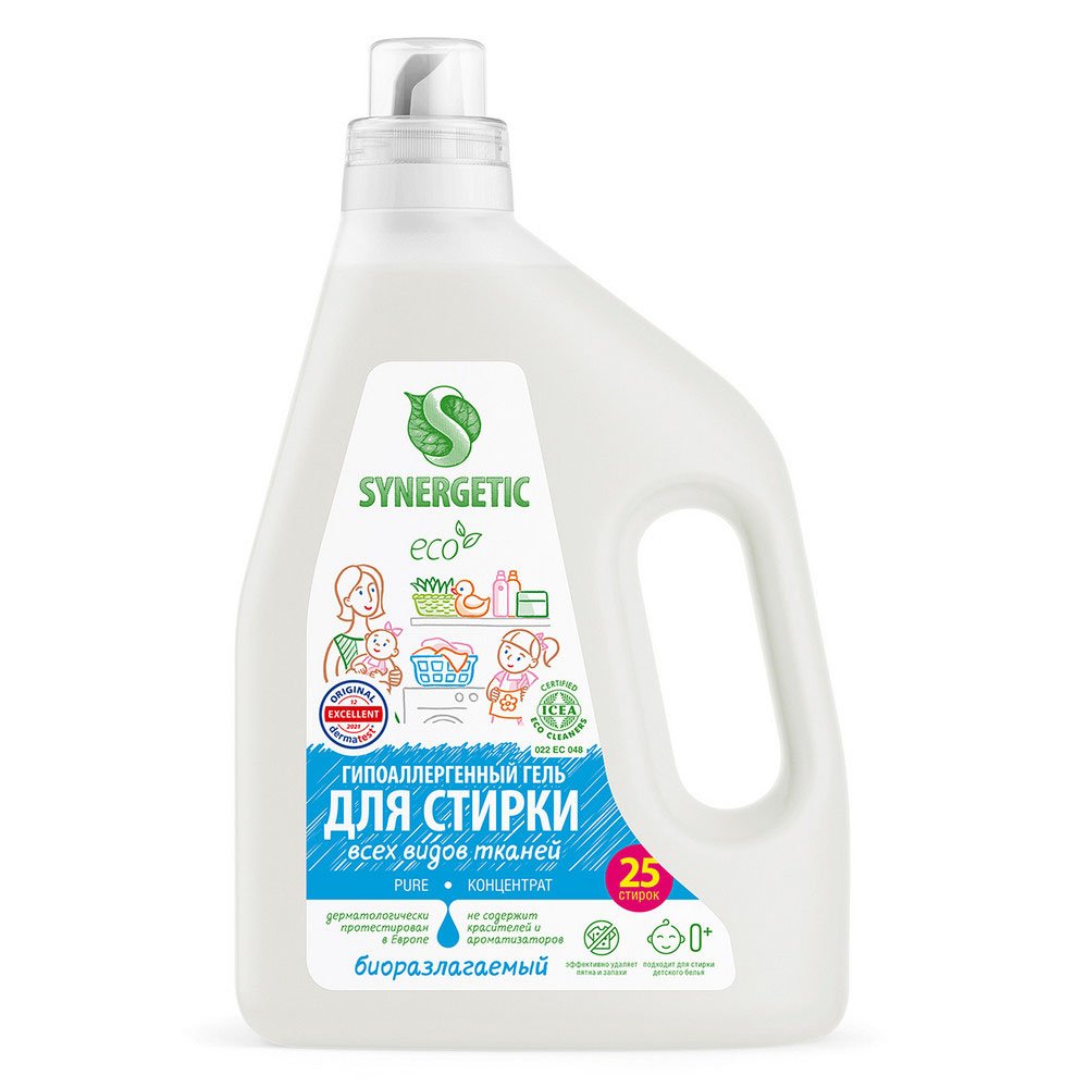 Гель д/стирки Synergetic Pure 1,5л