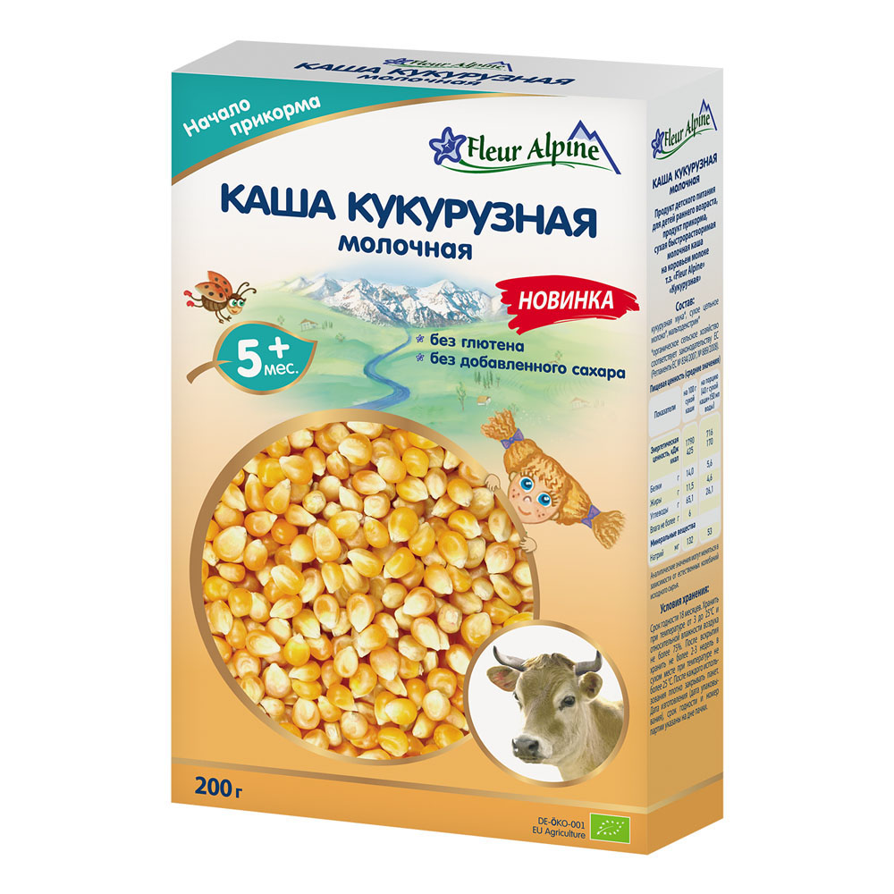 Каша Fleur Alpine молочная кукурузная с 5 мес 200г