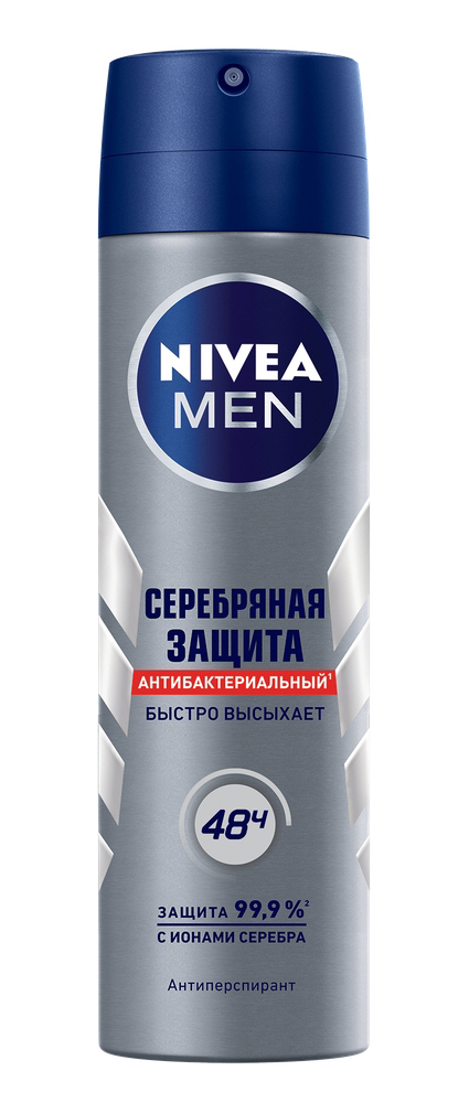 Дезодорант-антиперспирант спрей Nivea Men Серебряная защита 150мл