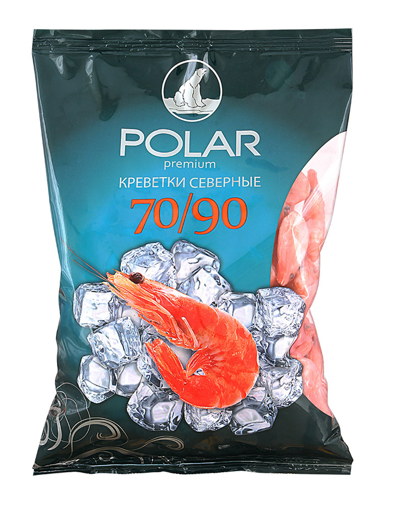 Креветки северные с/г 70/90 в/м Polar 800г