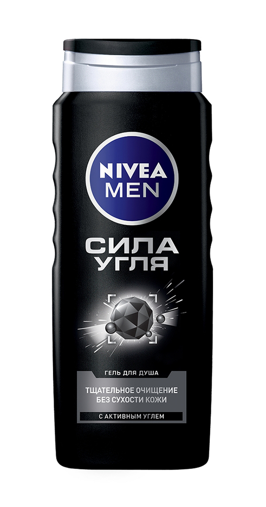 Гель д/душа мужской Nivea Сила угля 500мл