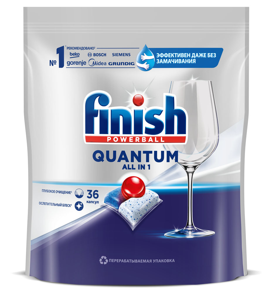 Капсулы д/пмм Finish Quantum 36шт