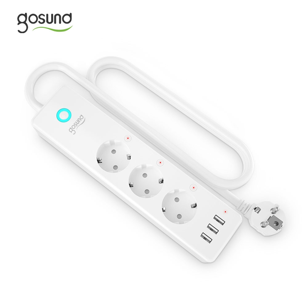 Умный сетевой фильтр Gosund Smart plug, 3 USB outlet, total 3.1A 3 sockets seperate controlled